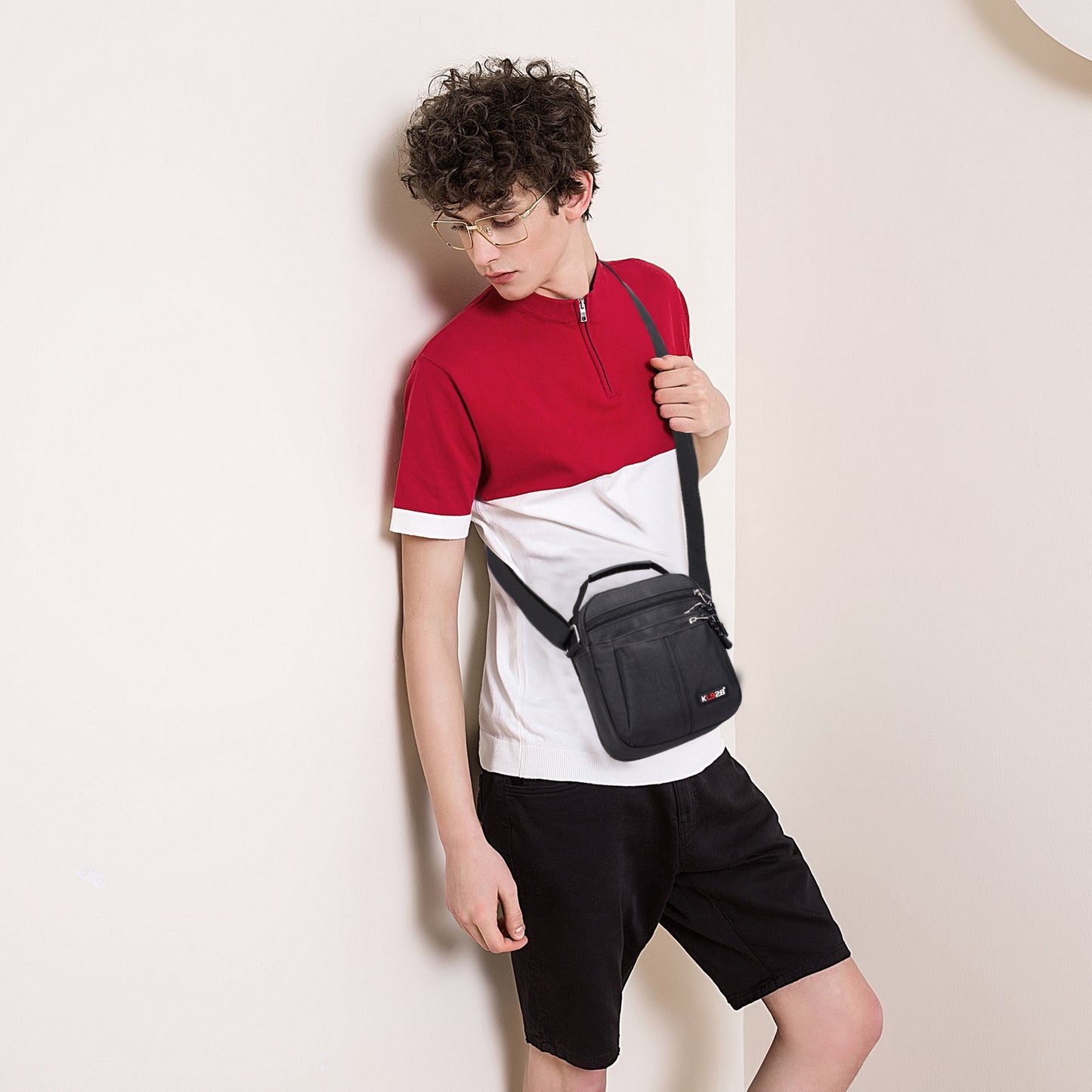 KL928 Men's Messenger Bag - Crossbody Shoulder Bags Travel Bag Man Purse Casual Sling Pack for Work Business