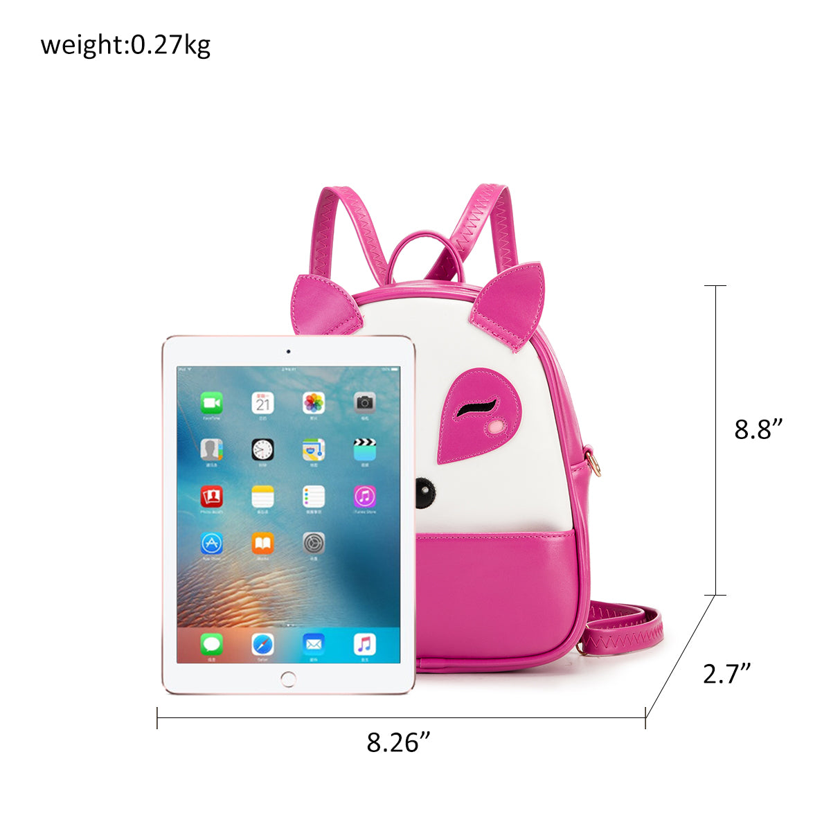 Girls Mini Backpack Toddler 3D Animal Casual Daypack PU Leather Preschool Convertible Bag Shoulder Bag Gift for Kids and Girls