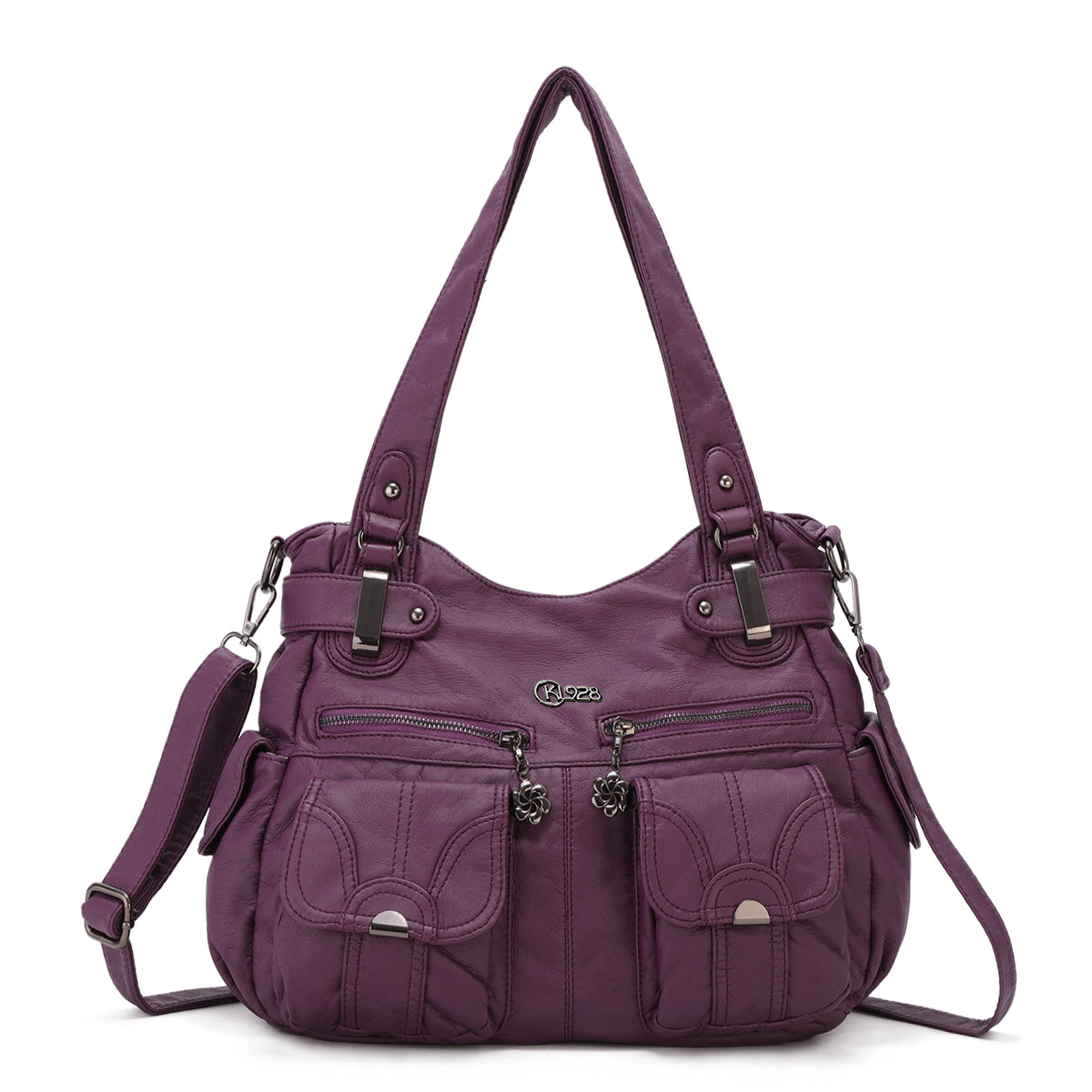 Purses for Women Large Hobo Bags Shoulder Bags Soft PU Leather Multi-Pocket Tote Bag