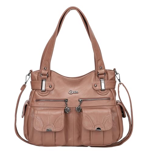 Purses for Women Large Hobo Bags Shoulder Bags Soft PU Leather Multi-Pocket Tote Bag