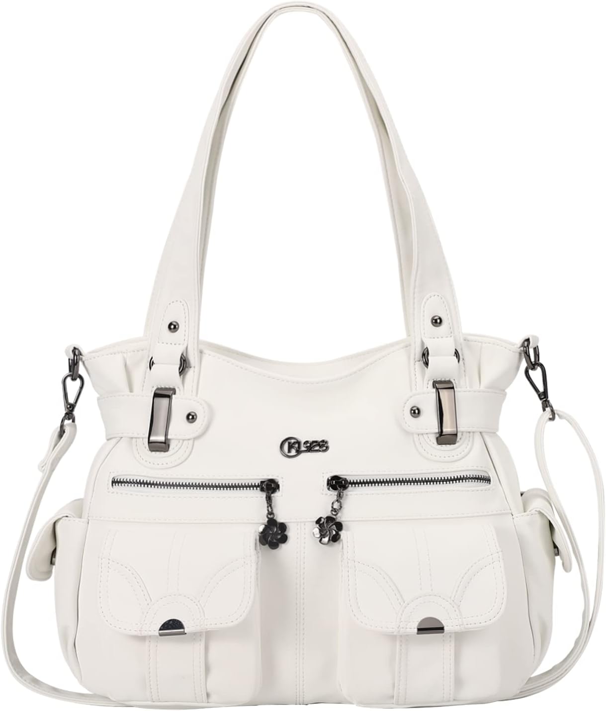 Purses and Handbags for Women Large Hobo Shoulder Bags Soft PU Leather Multi-Pocket Tote Bag