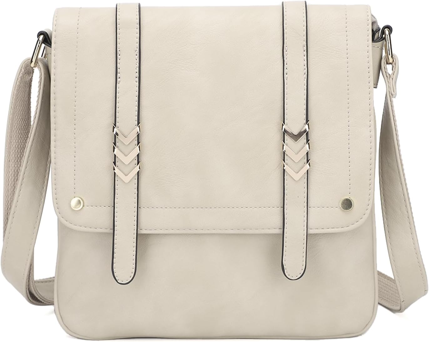 FAUX Leather Purses Soft Crossbody Bags for Women Medium Shoulder Handbags with Adjustable Belt