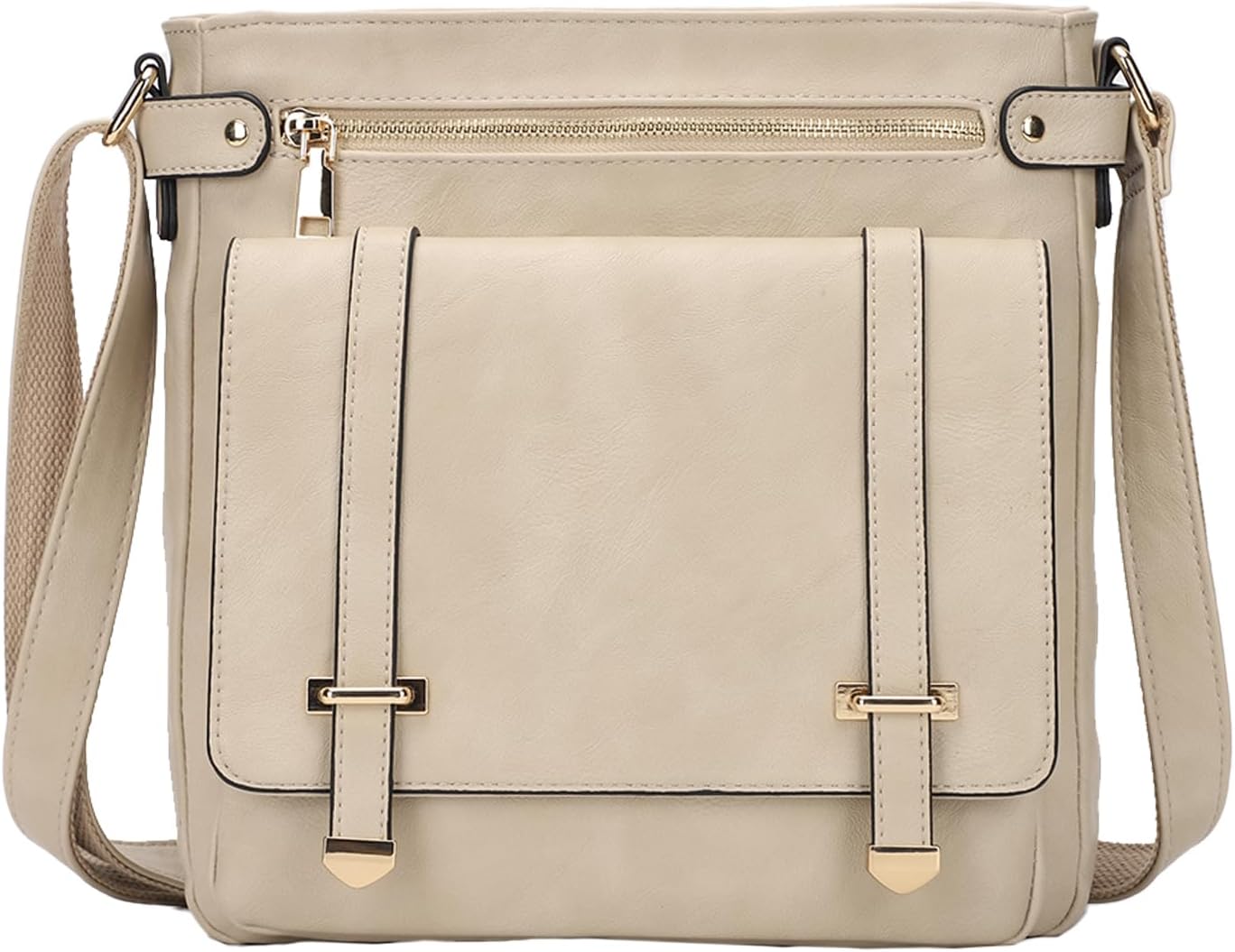 FAUX Leather Purses Soft Crossbody Bags for Women Medium Shoulder Handbags with Adjustable Belt
