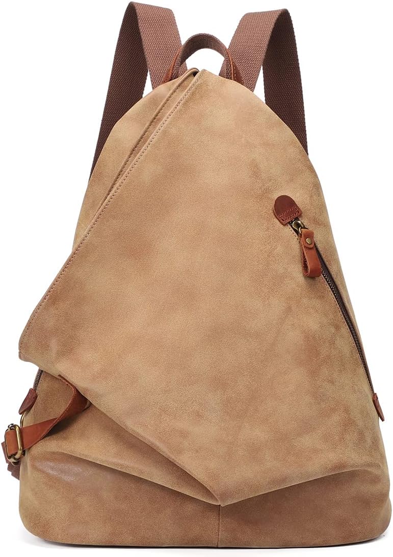 KL928 Canvas Vintage Backpack – Large Casual Daypack Outdoor Travel Rucksack Hiking Backpacks for Men Women