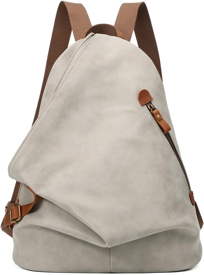 KL928 Canvas Vintage Backpack – Large Casual Daypack Outdoor Travel Rucksack Hiking Backpacks for Men Women