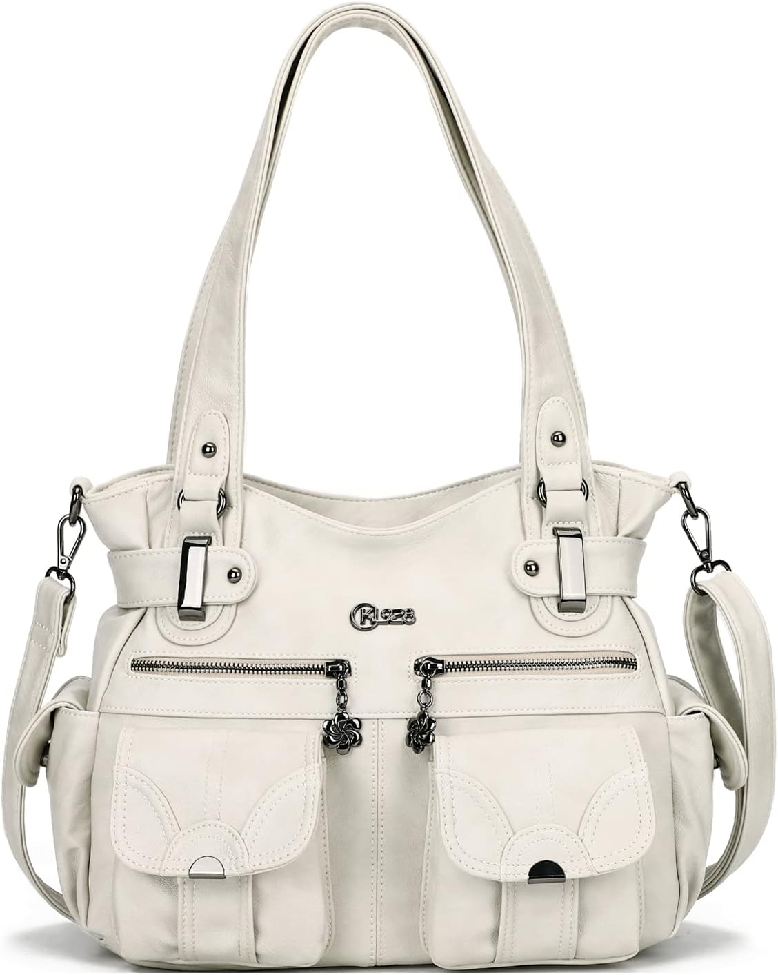 Purses and Handbags for Women Large Hobo Shoulder Bags Soft PU Leather Multi-Pocket Tote Bag