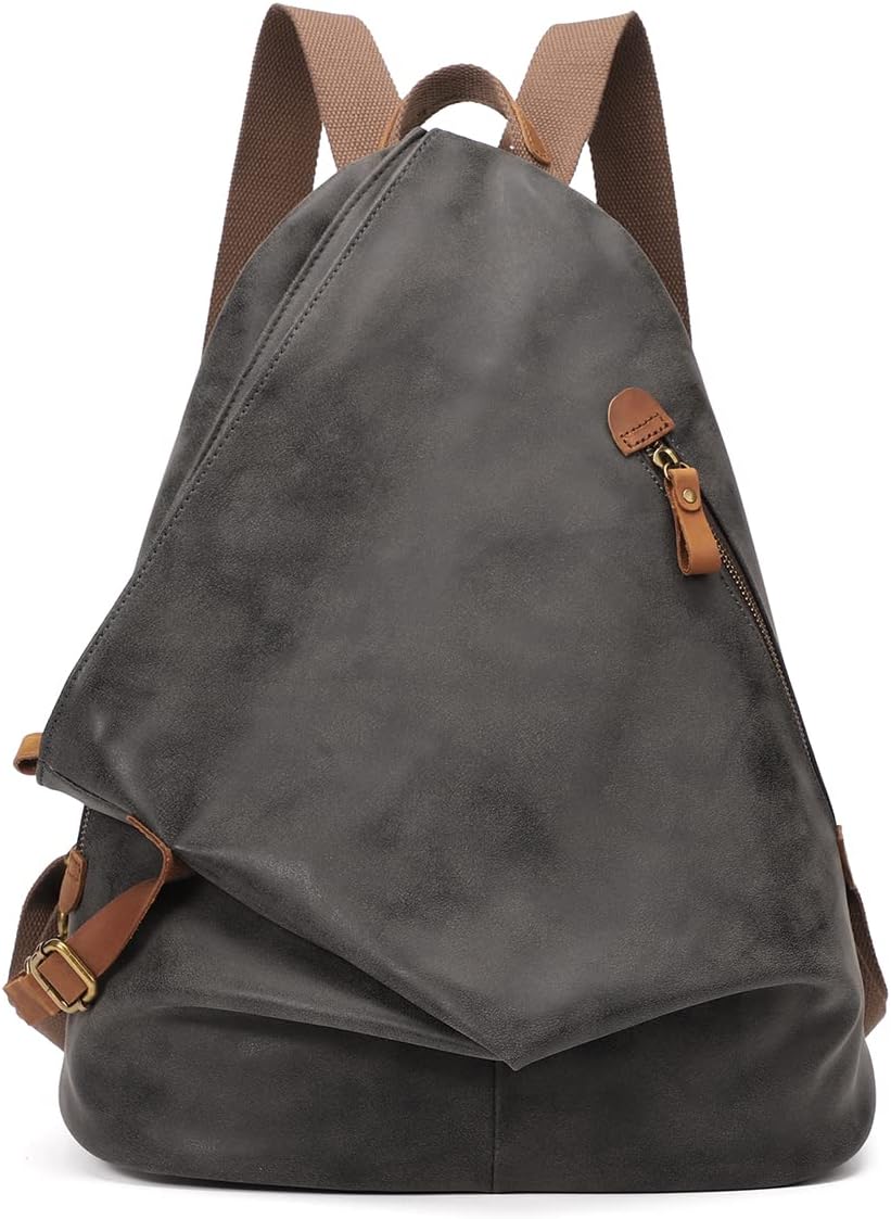 KL928 Canvas Vintage Backpack – Large Casual Daypack Outdoor Travel Rucksack Hiking Backpacks for Men Women
