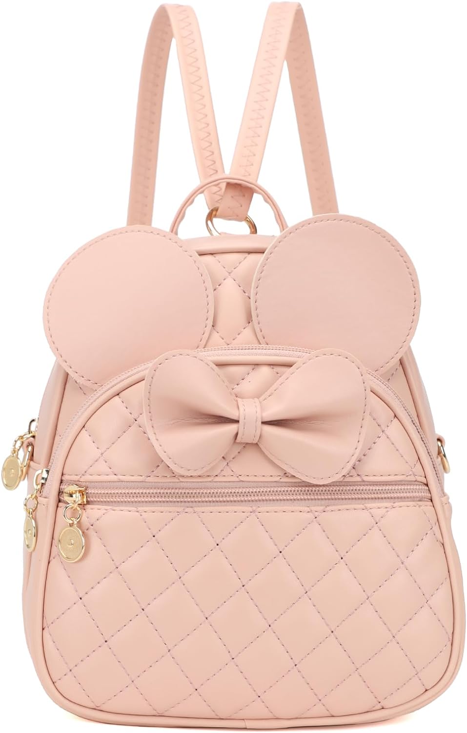 Girls Bowknot Polka Dot Cute Mini Backpack Small Daypacks Convertible Shoulder Bag Purse