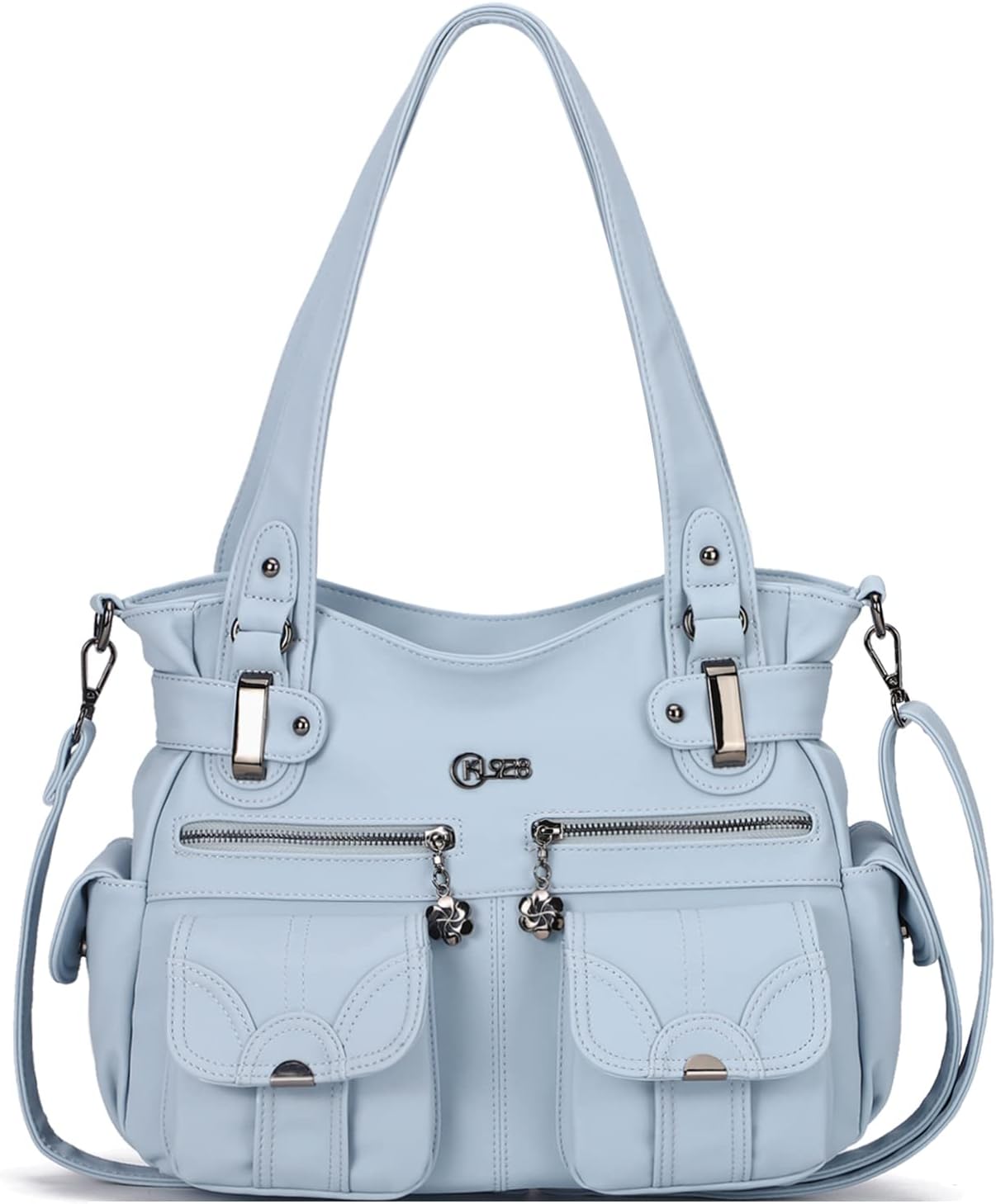 Purses and Handbags for Women Large Hobo Shoulder Bags Soft PU Leather Multi-Pocket Tote Bag