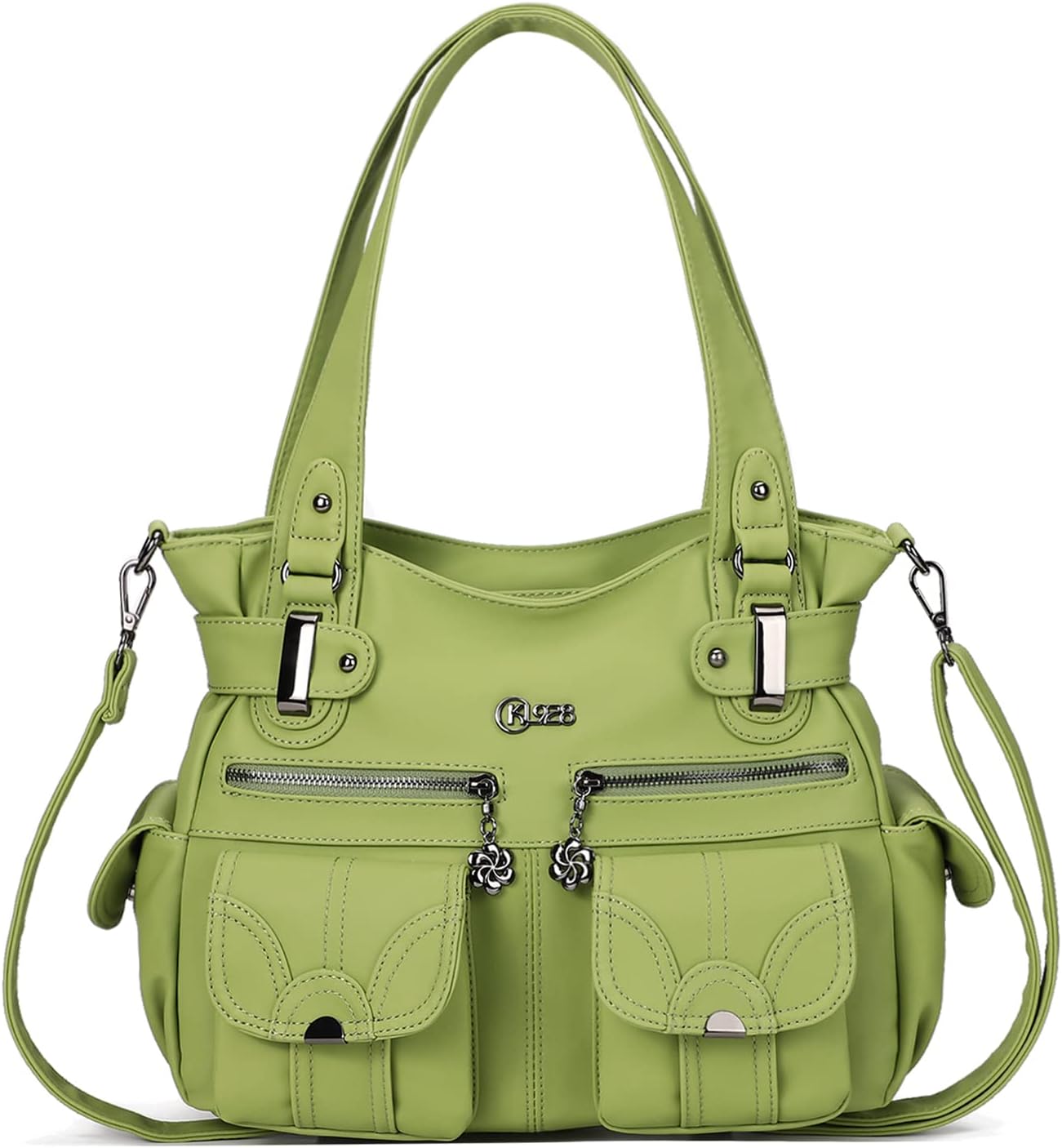 Purses and Handbags for Women Large Hobo Shoulder Bags Soft PU Leather Multi-Pocket Tote Bag