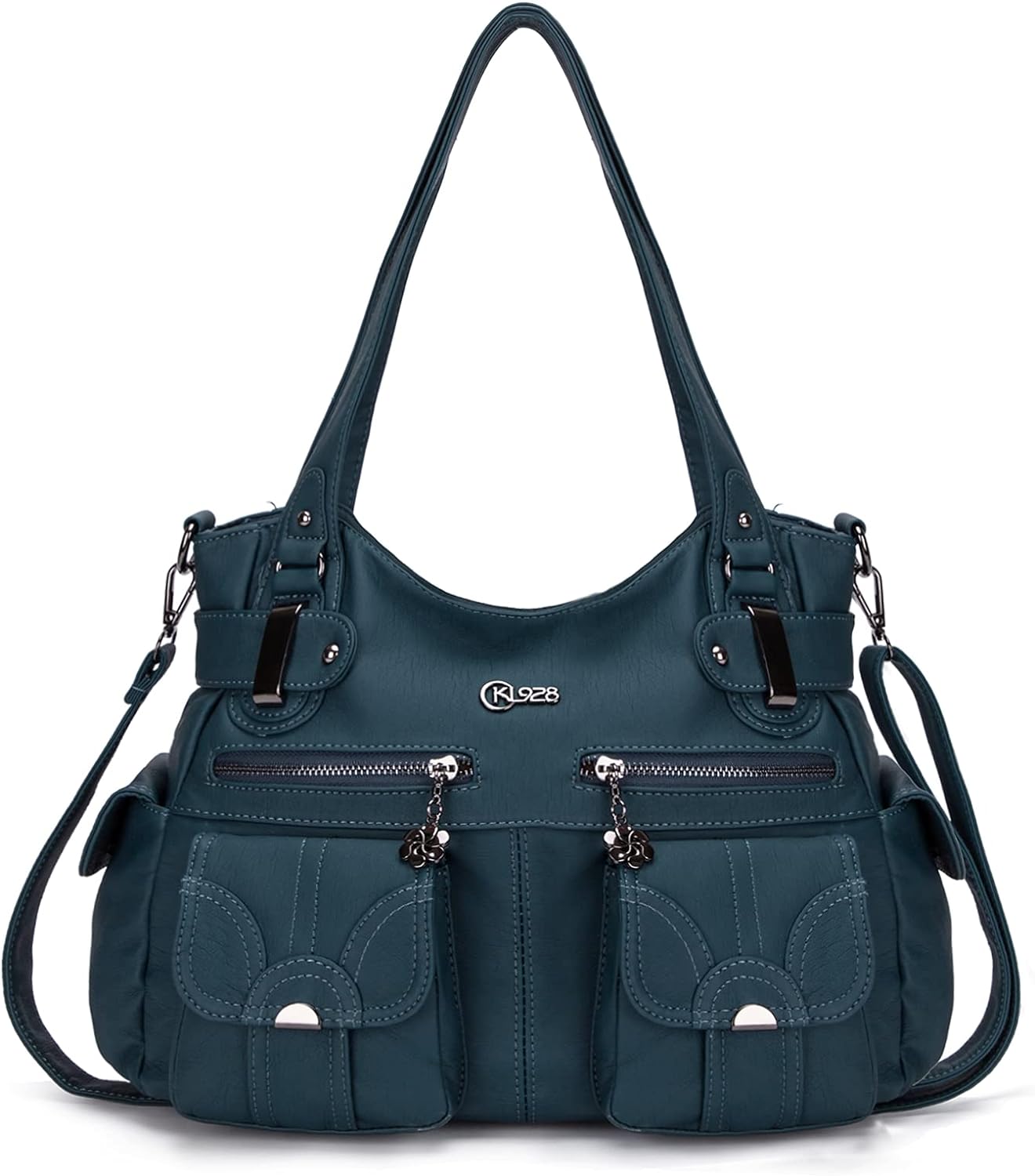 Purses and Handbags for Women Large Hobo Shoulder Bags Soft PU Leather Multi-Pocket Tote Bag