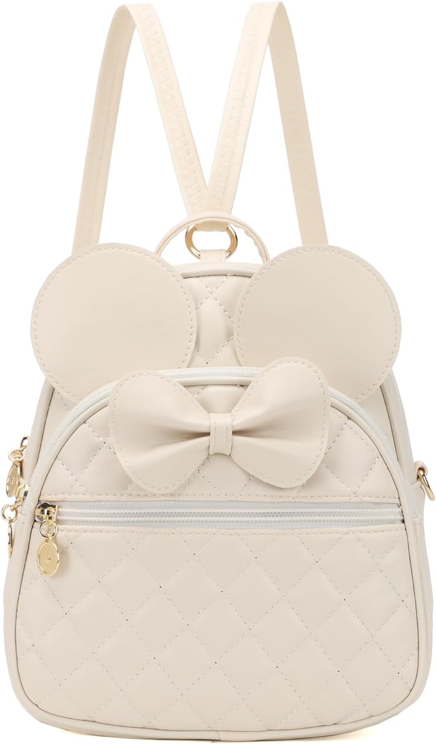 Girls Bowknot Polka Dot Cute Mini Backpack Small Daypacks Convertible Shoulder Bag Purse