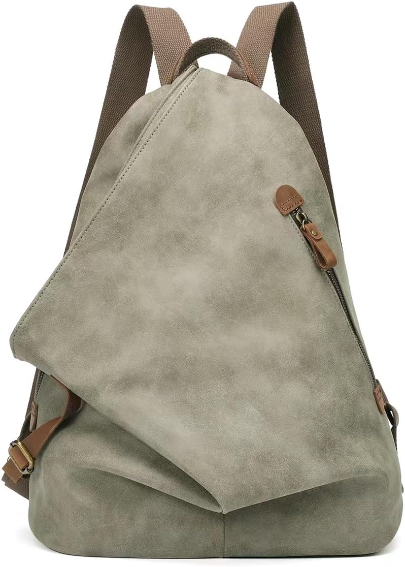 KL928 Canvas Vintage Backpack – Large Casual Daypack Outdoor Travel Rucksack Hiking Backpacks for Men Women