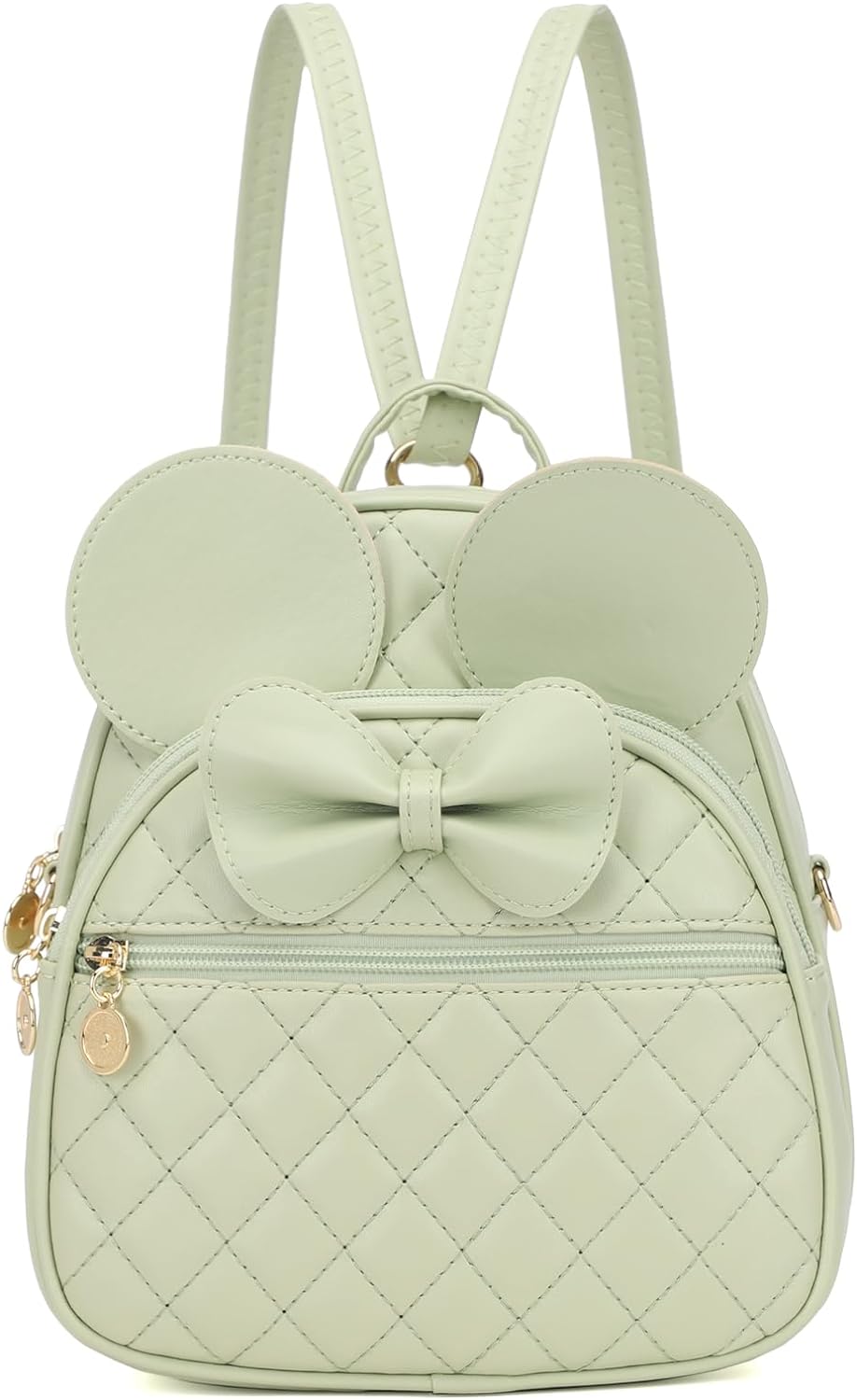 Girls Bowknot Polka Dot Cute Mini Backpack Small Daypacks Convertible Shoulder Bag Purse