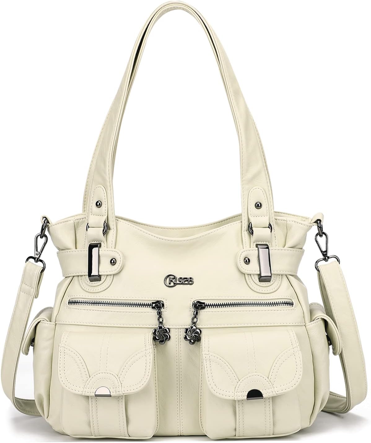 Purses and Handbags for Women Large Hobo Shoulder Bags Soft PU Leather Multi-Pocket Tote Bag