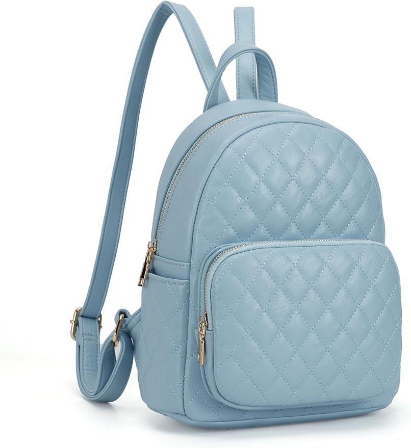 Mini Backpack for Women Quilted PU Leather Backpack Purse Designer Satchel Bag Small Casual Daypack