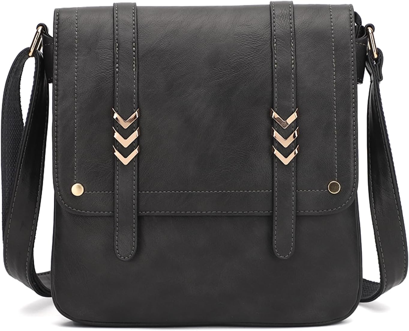 FAUX Leather Purses Soft Crossbody Bags for Women Medium Shoulder Handbags with Adjustable Belt