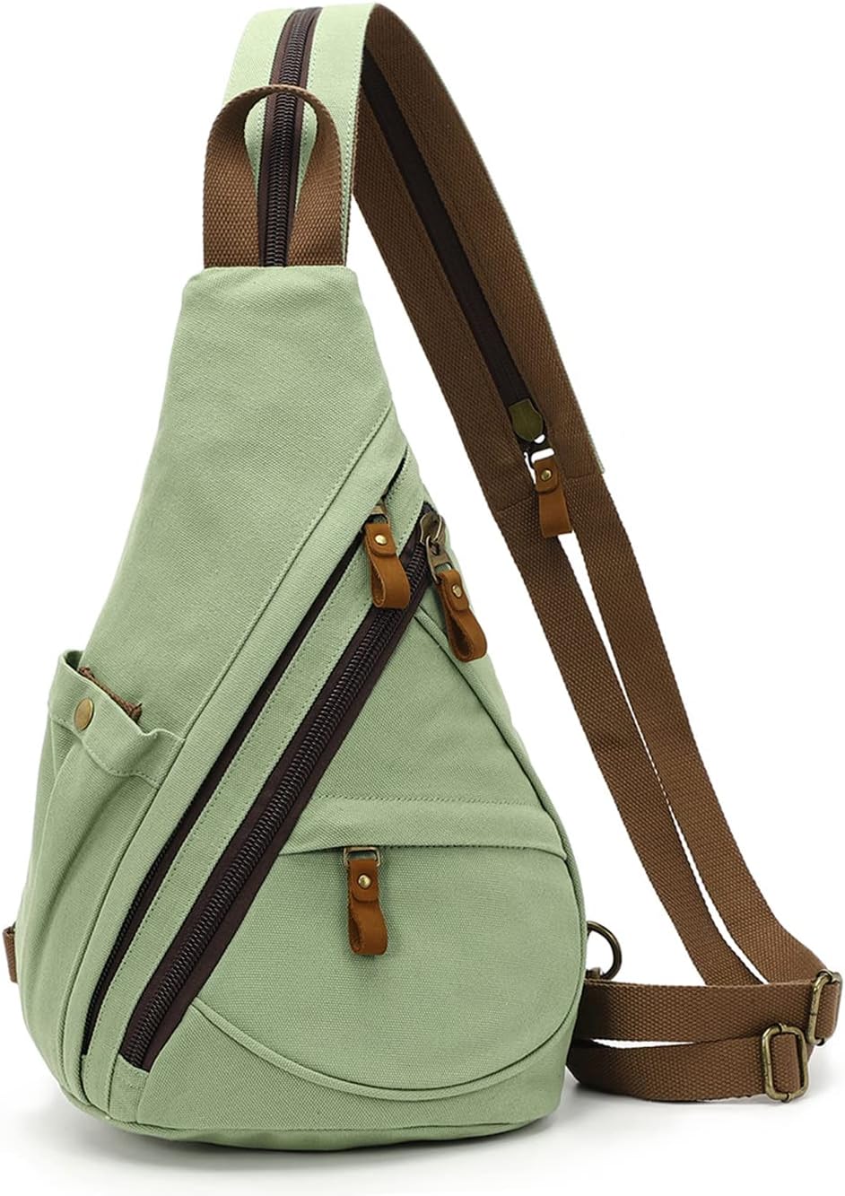 Canvas Sling Bag - Small Crossbody Backpack Shoulder Casual Daypack Unisex Rucksack