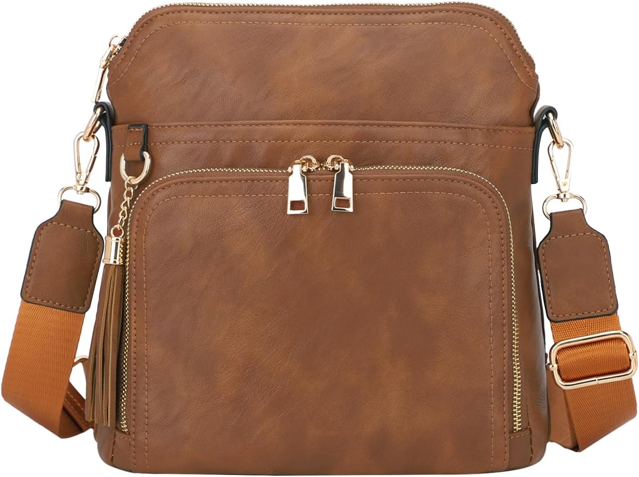 Crossbody Purses for Women Trendy Women's Shoulder Handbags with Credit Cards Slots Medium Crossbody Bags with Tassel