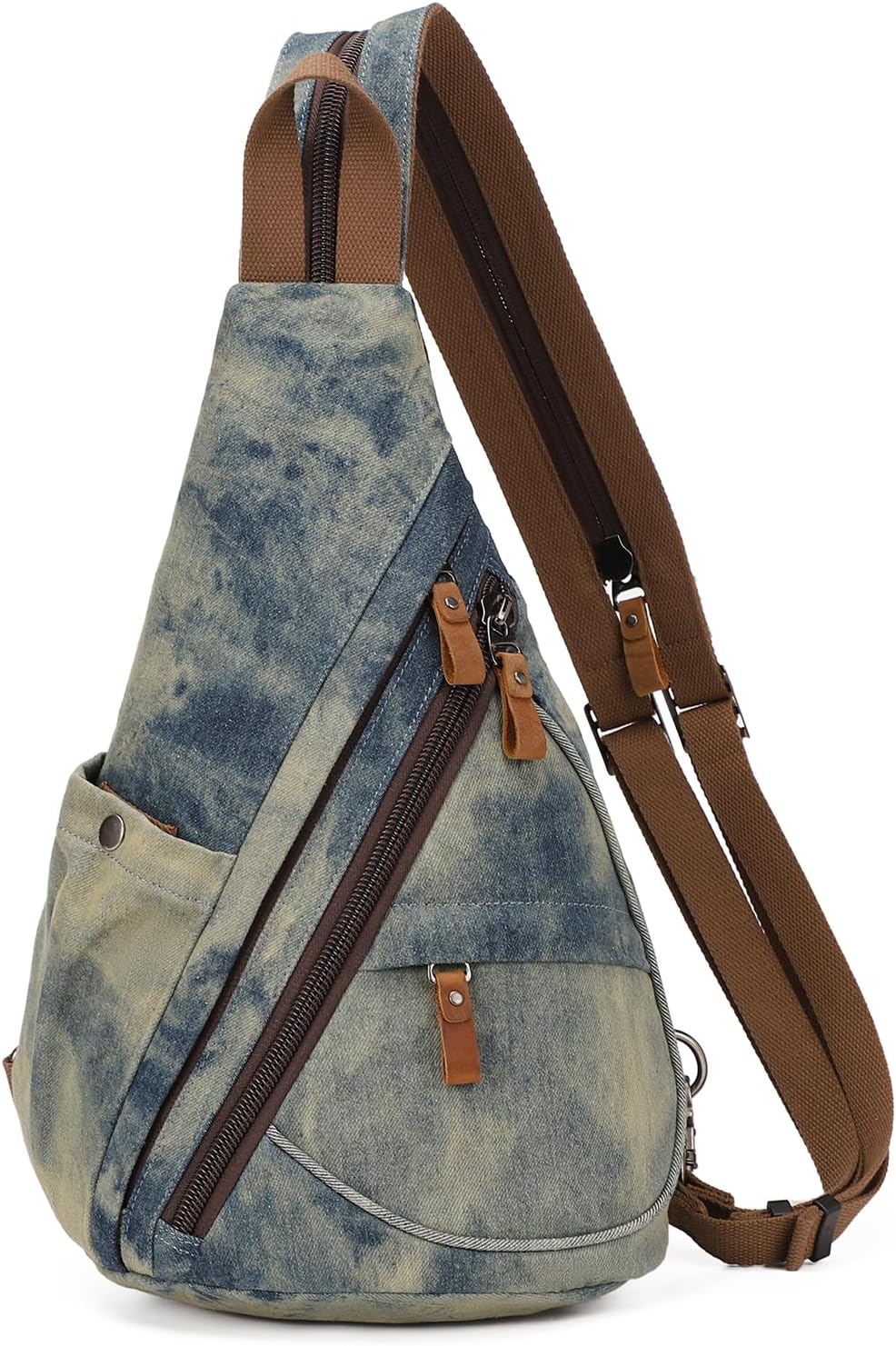 Canvas Sling Bag - Small Crossbody Backpack Shoulder Casual Daypack Unisex Rucksack