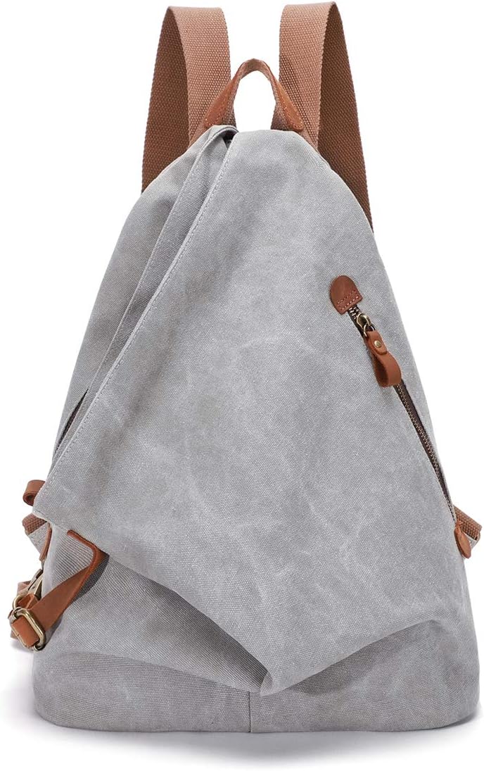 KL928 Canvas Vintage Backpack – Large Casual Daypack Outdoor Travel Rucksack Hiking Backpacks for Men Women