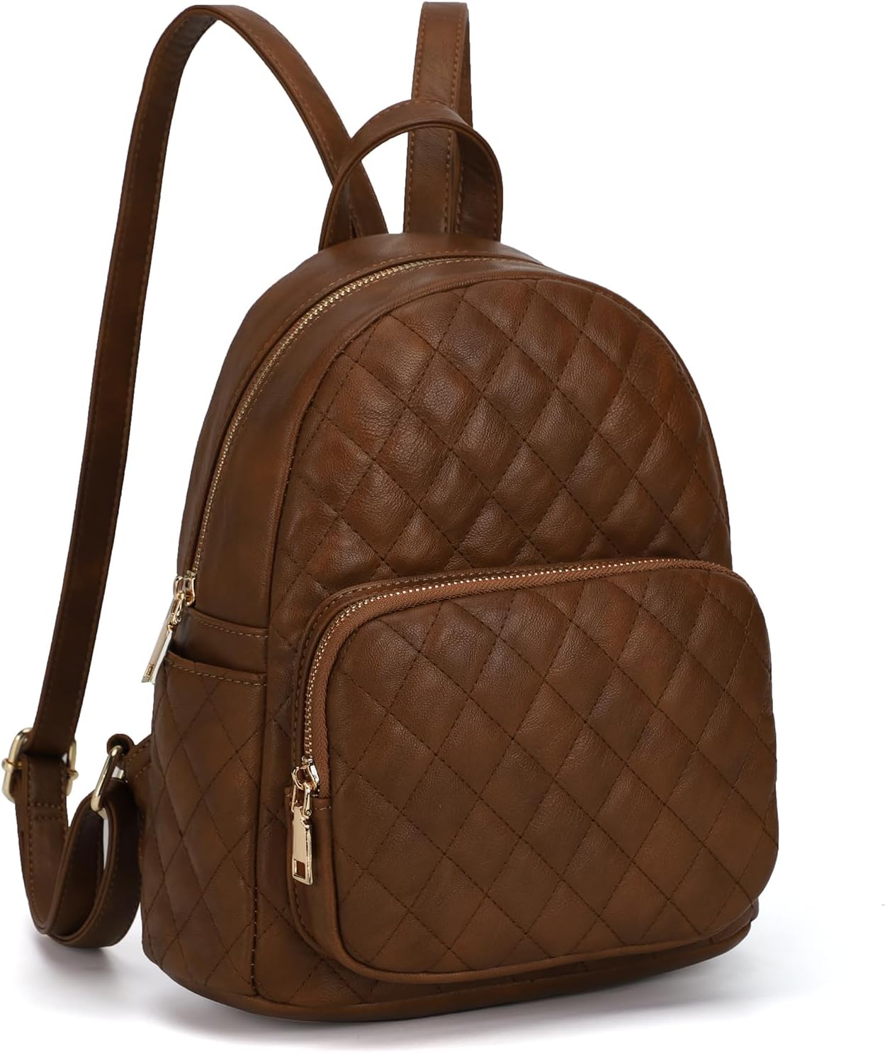 Mini Backpack for Women Quilted PU Leather Backpack Purse Designer Satchel Bag Small Casual Daypack