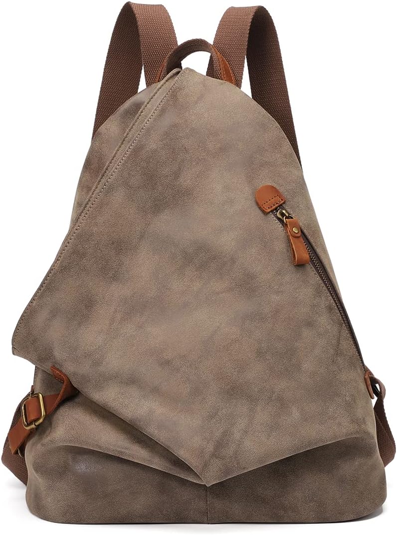 KL928 Canvas Vintage Backpack – Large Casual Daypack Outdoor Travel Rucksack Hiking Backpacks for Men Women