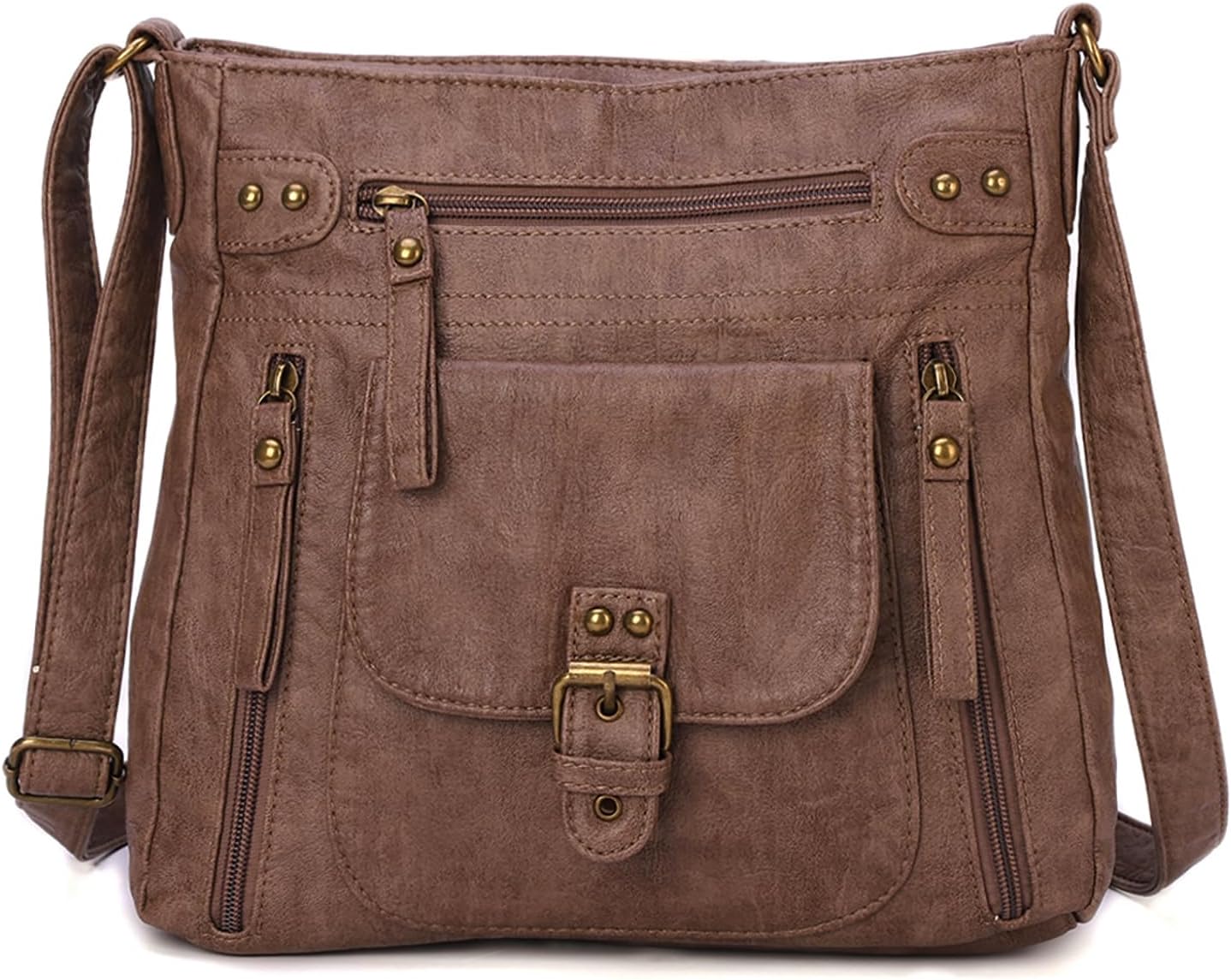 KL928 Crossbody Bags for Women, Multi Pocket Shoulder Bags, Medium PU Leather Cross Body Purses