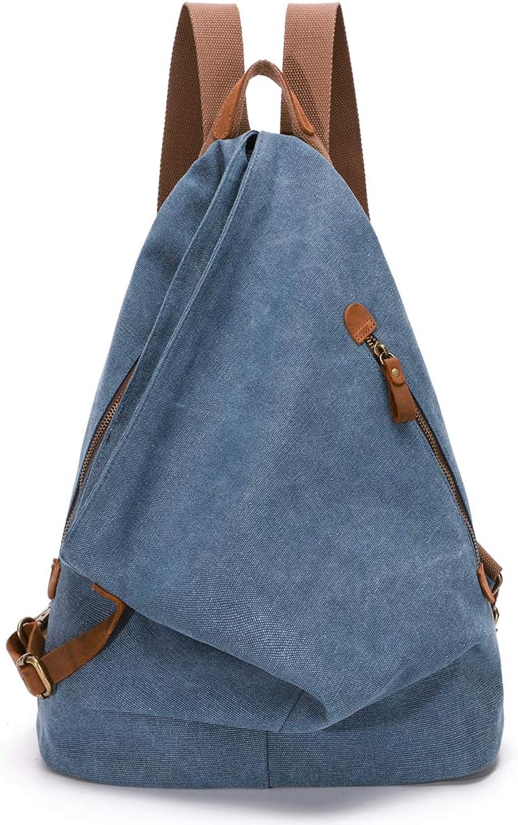 KL928 Canvas Vintage Backpack – Large Casual Daypack Outdoor Travel Rucksack Hiking Backpacks for Men Women