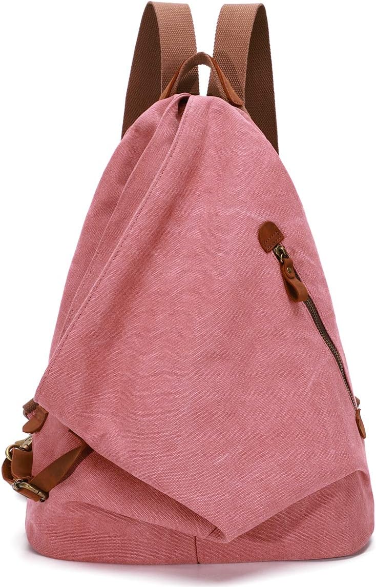 KL928 Canvas Vintage Backpack – Large Casual Daypack Outdoor Travel Rucksack Hiking Backpacks for Men Women