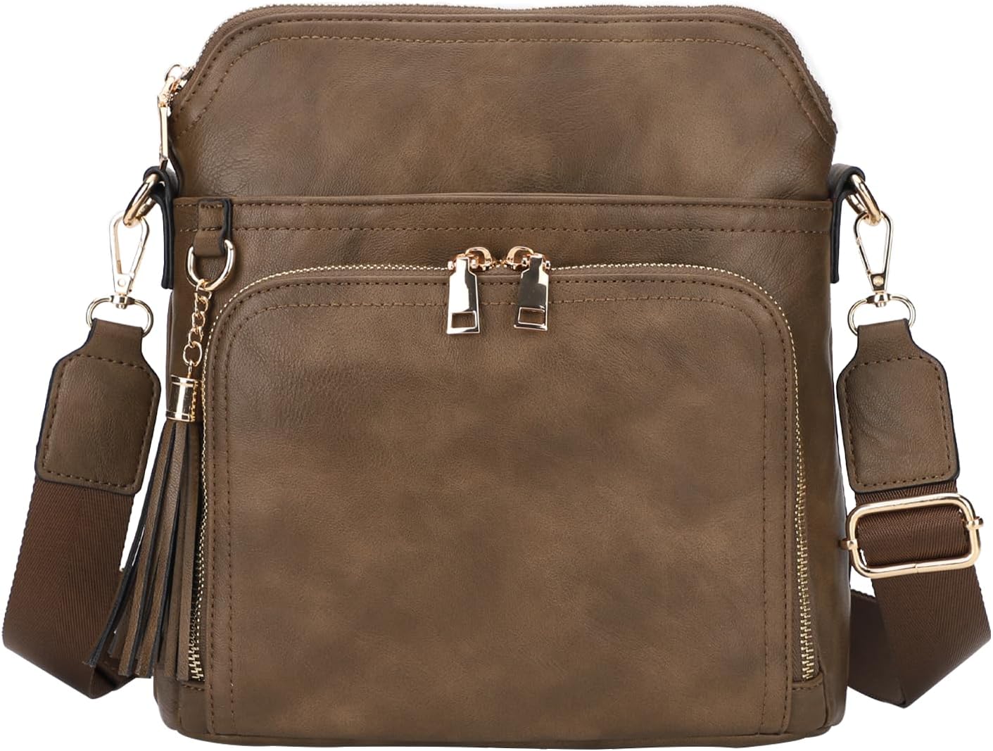 Crossbody Purses for Women Trendy Women's Shoulder Handbags with Credit Cards Slots Medium Crossbody Bags with Tassel