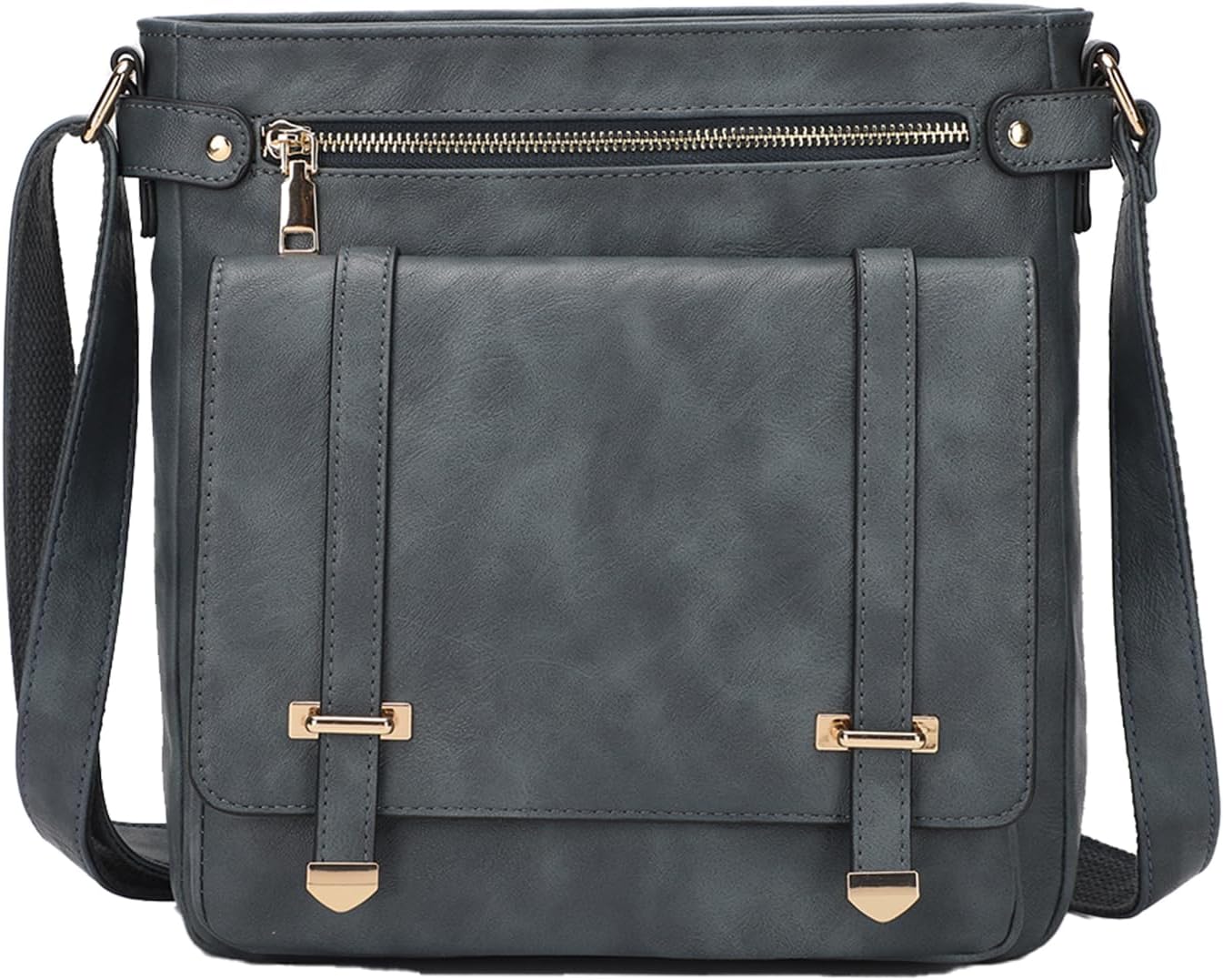 FAUX Leather Purses Soft Crossbody Bags for Women Medium Shoulder Handbags with Adjustable Belt