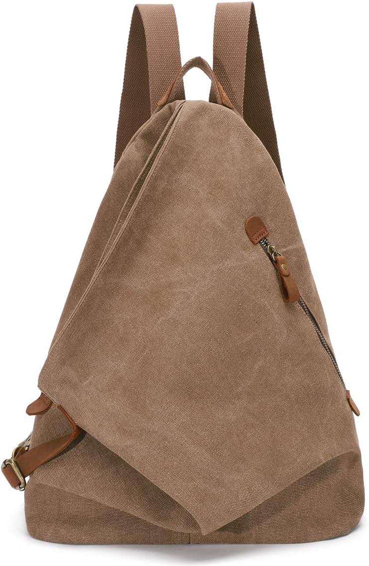 KL928 Canvas Vintage Backpack – Large Casual Daypack Outdoor Travel Rucksack Hiking Backpacks for Men Women