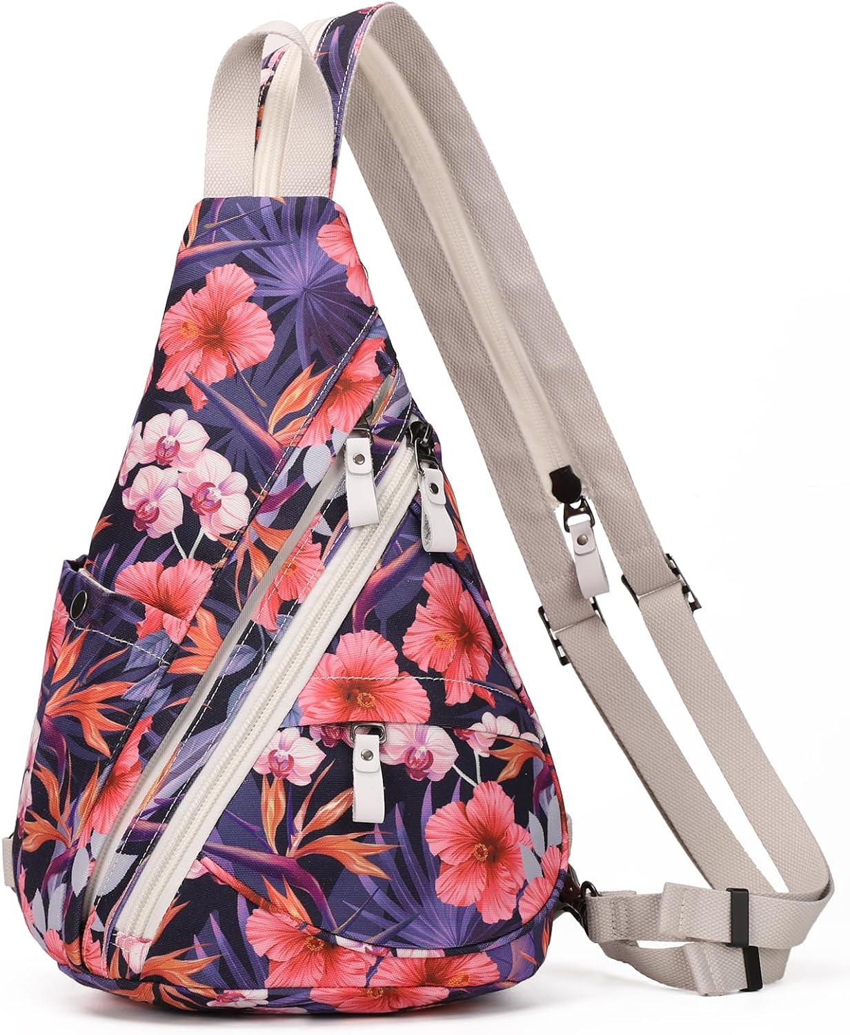Canvas Sling Bag - Small Crossbody Backpack Shoulder Casual Daypack Unisex Rucksack