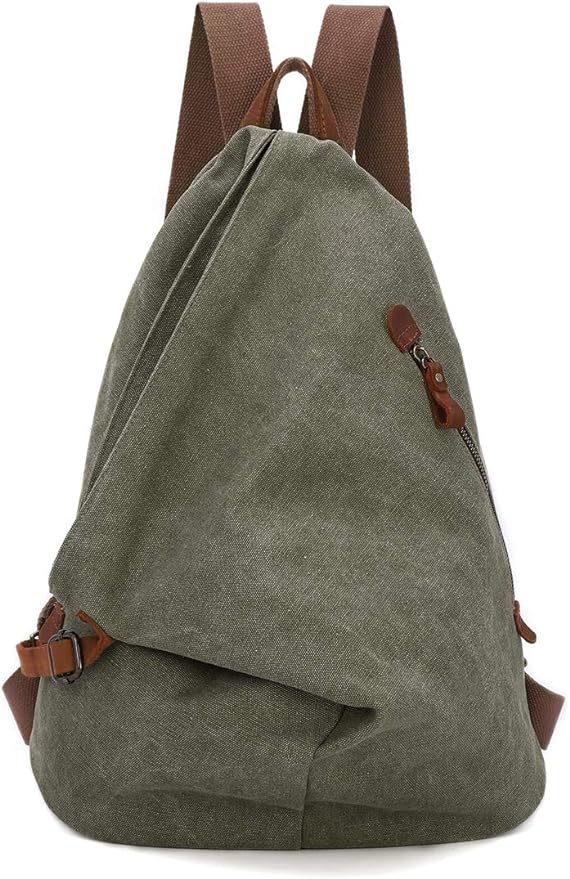 KL928 Canvas Vintage Backpack – Large Casual Daypack Outdoor Travel Rucksack Hiking Backpacks for Men Women