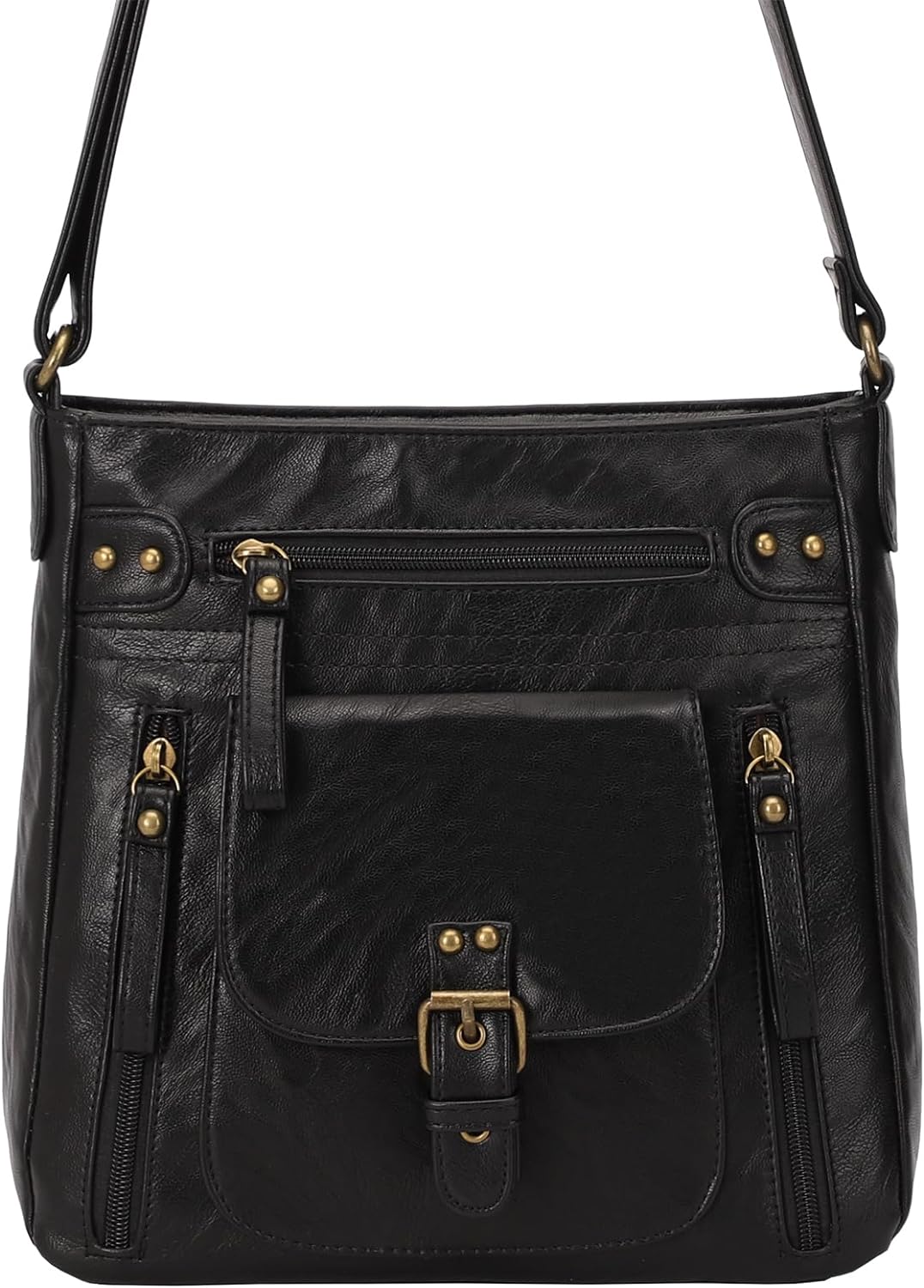 KL928 Crossbody Bags for Women, Multi Pocket Shoulder Bags, Medium PU Leather Cross Body Purses