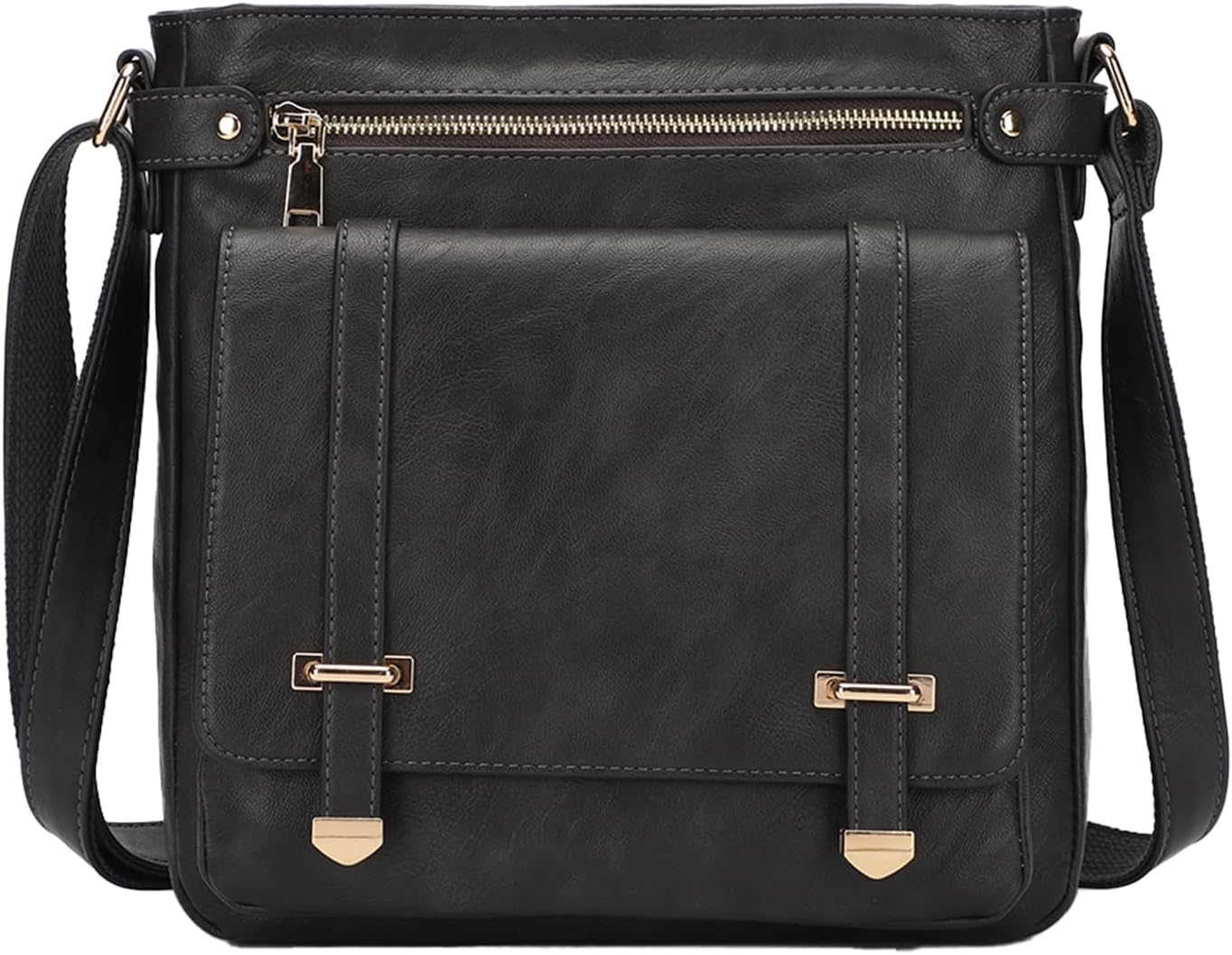 FAUX Leather Purses Soft Crossbody Bags for Women Medium Shoulder Handbags with Adjustable Belt
