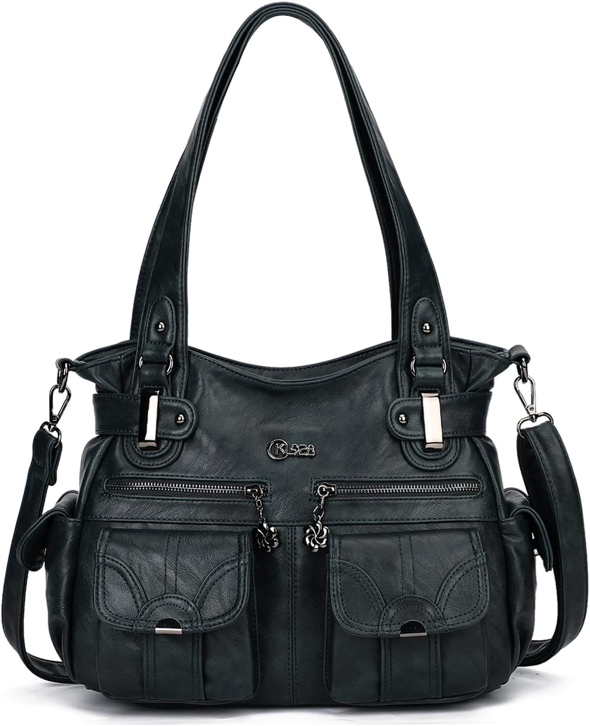 Purses and Handbags for Women Large Hobo Shoulder Bags Soft PU Leather Multi-Pocket Tote Bag