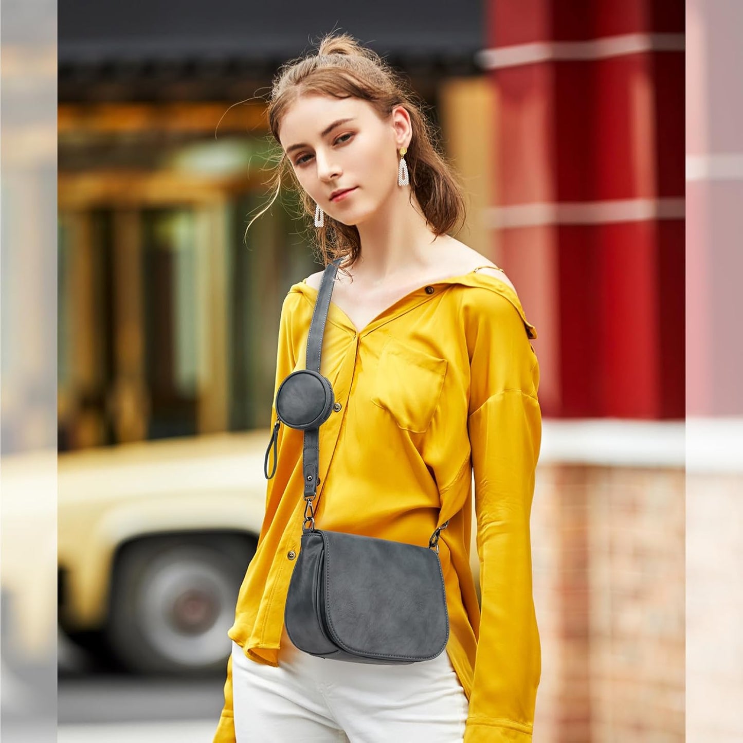 Small Shoulder Bag Women's Handbag for Work Shopping