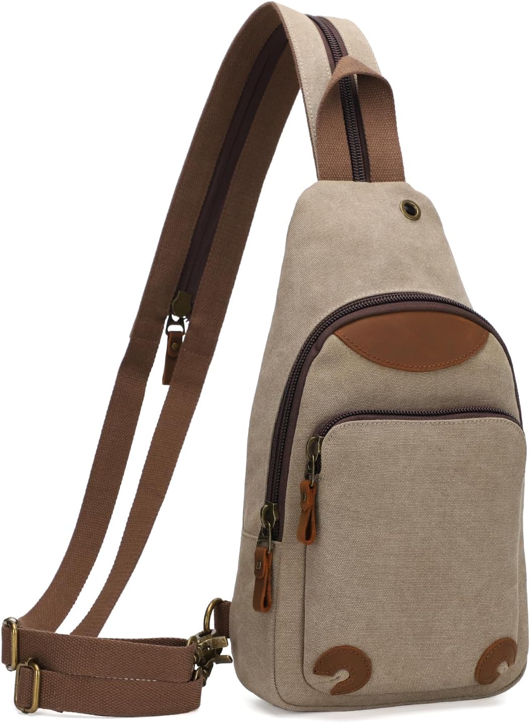 KL928 Canvas Sling Bag Crossbody Backpack Shoulder Casual Rucksack for Men Women
