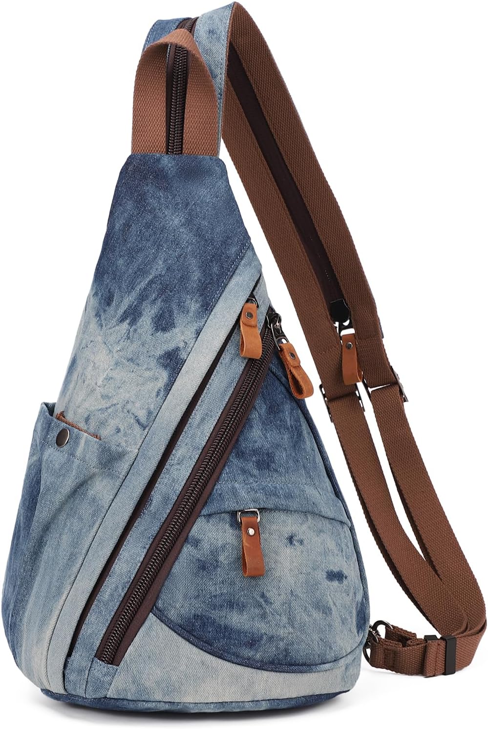 Canvas Sling Bag - Small Crossbody Backpack Shoulder Casual Daypack Unisex Rucksack