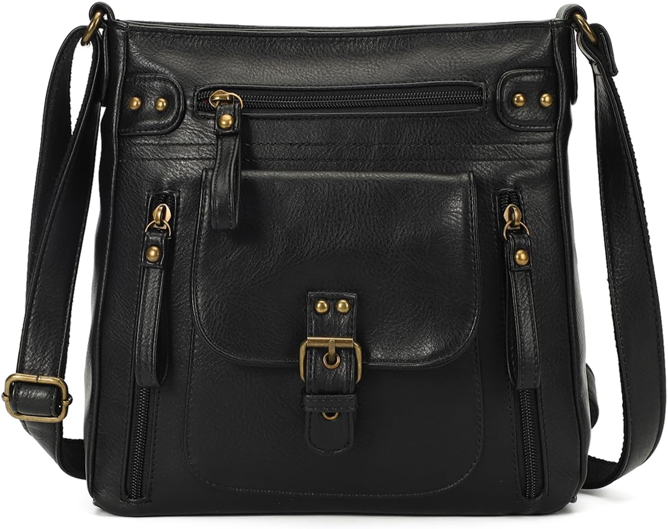 KL928 Crossbody Bags for Women, Multi Pocket Shoulder Bags, Medium PU Leather Cross Body Purses