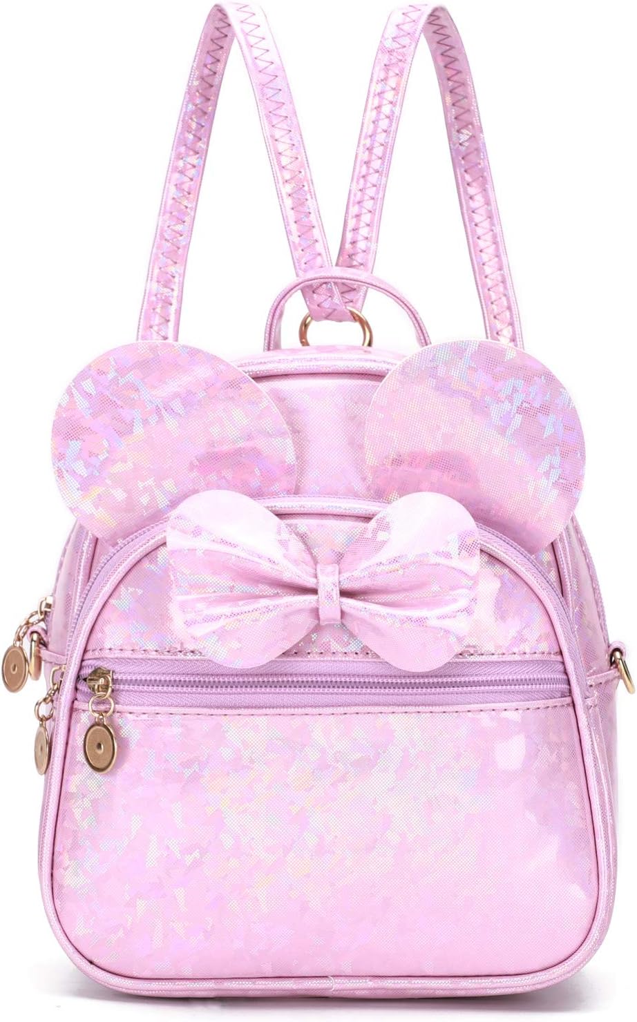 Girls Bowknot Polka Dot Cute Mini Backpack Small Daypacks Convertible Shoulder Bag Purse