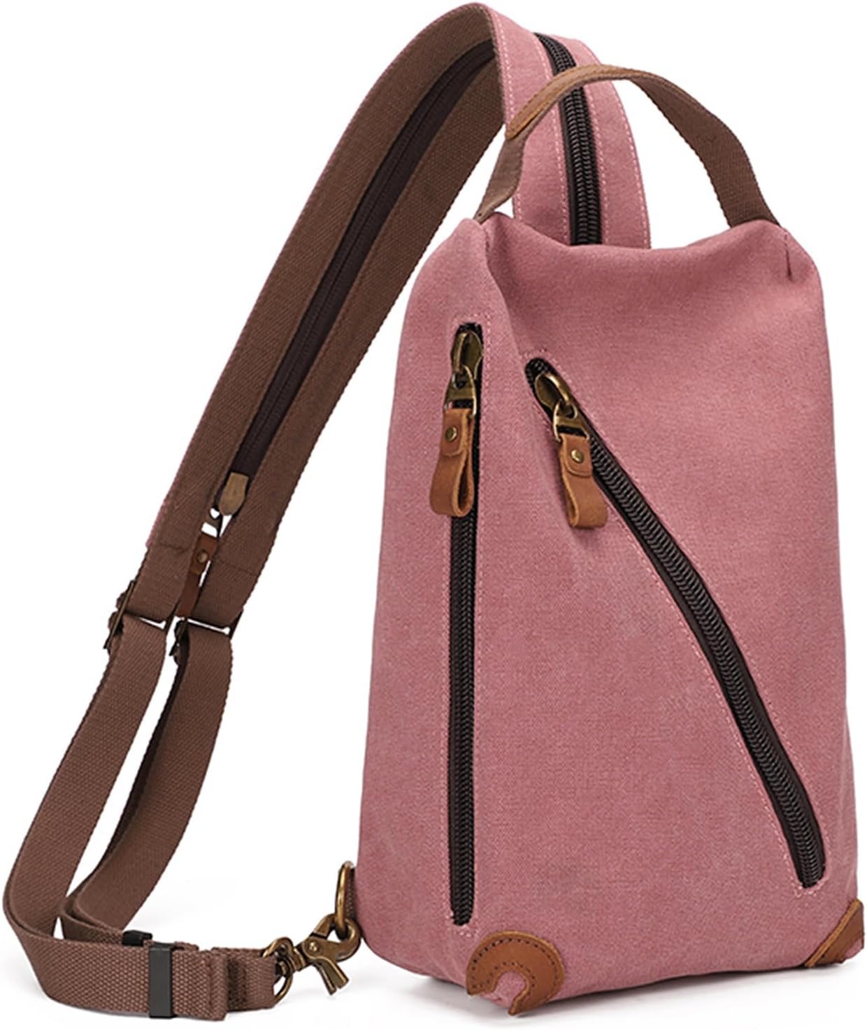 KL928 Canvas Sling Bag - Small Crossbody Backpack Shoulder Casual Daypack Rucksack for Men Women