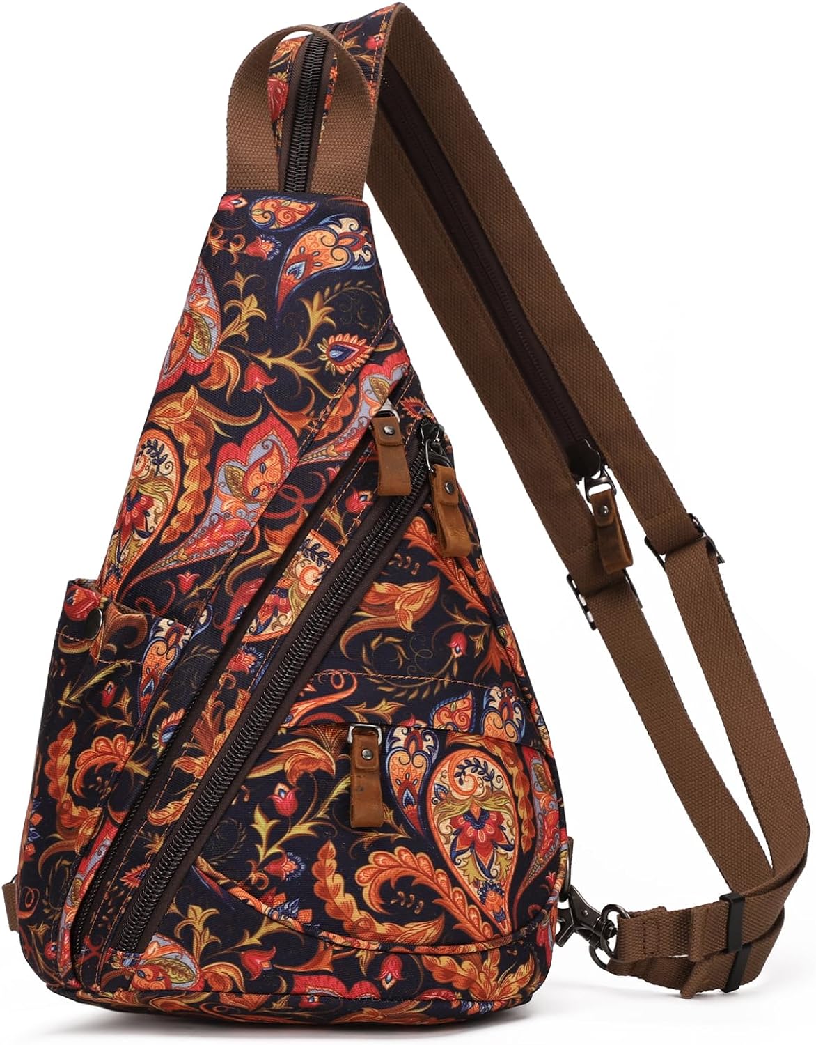 Canvas Sling Bag - Small Crossbody Backpack Shoulder Casual Daypack Unisex Rucksack