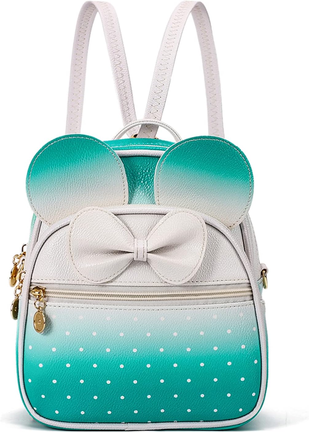 Girls Bowknot Polka Dot Cute Mini Backpack Small Daypacks Convertible Shoulder Bag Purse