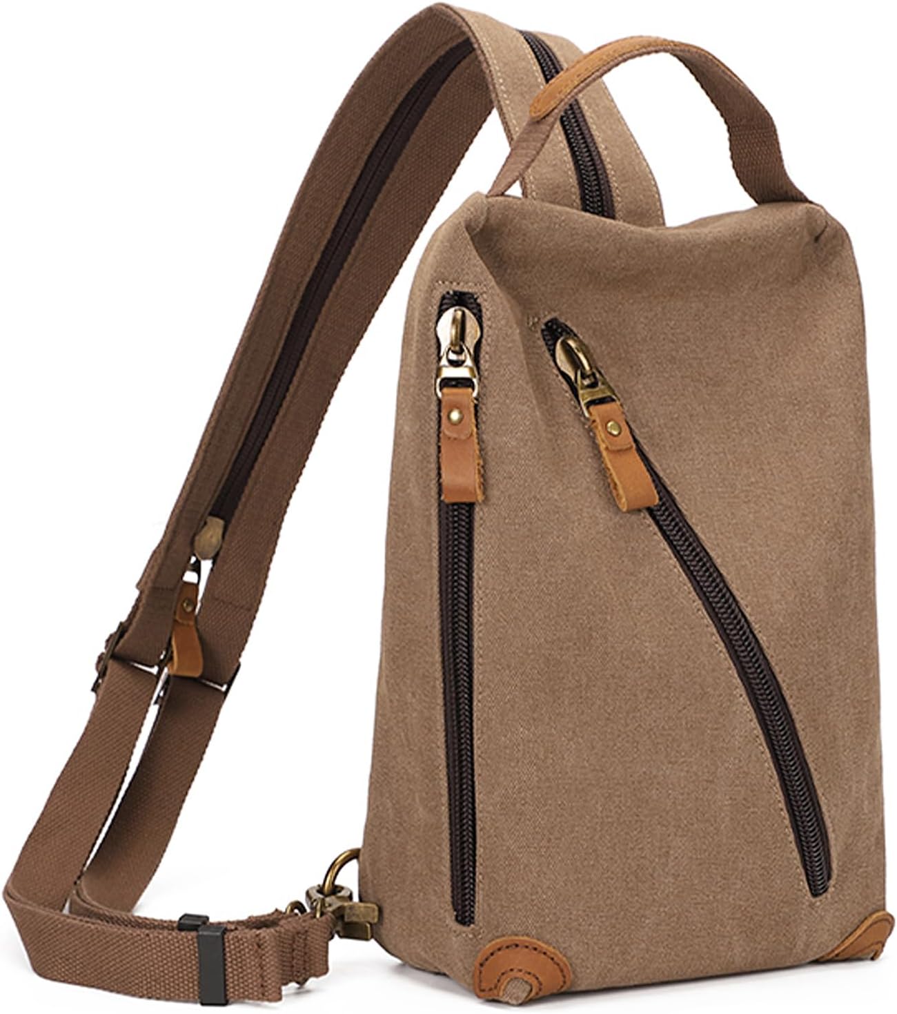 KL928 Canvas Sling Bag - Small Crossbody Backpack Shoulder Casual Daypack Rucksack for Men Women
