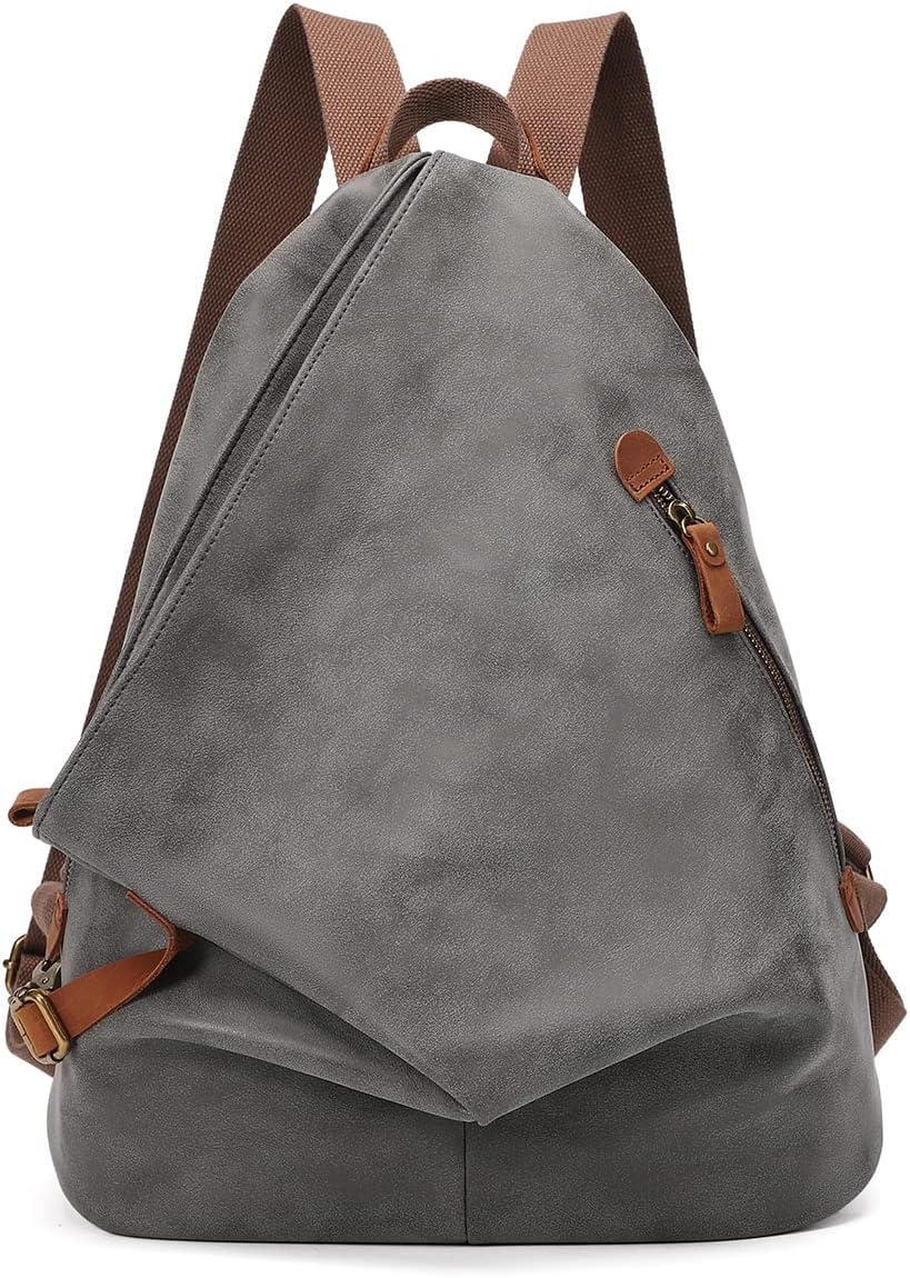KL928 Canvas Vintage Backpack – Large Casual Daypack Outdoor Travel Rucksack Hiking Backpacks for Men Women