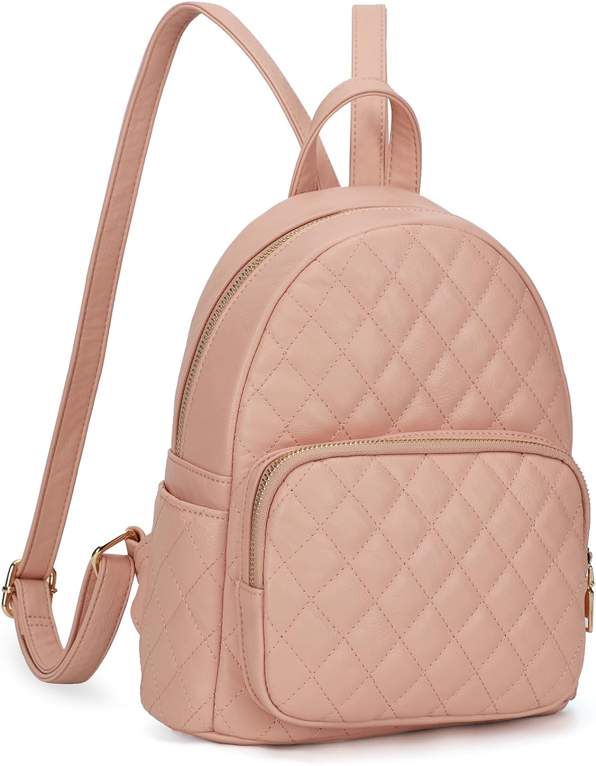 Mini Backpack for Women Quilted PU Leather Backpack Purse Designer Satchel Bag Small Casual Daypack