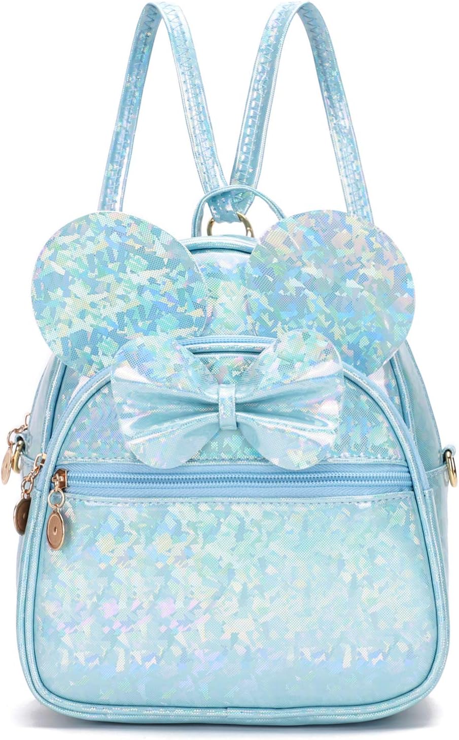 Girls Bowknot Polka Dot Cute Mini Backpack Small Daypacks Convertible Shoulder Bag Purse